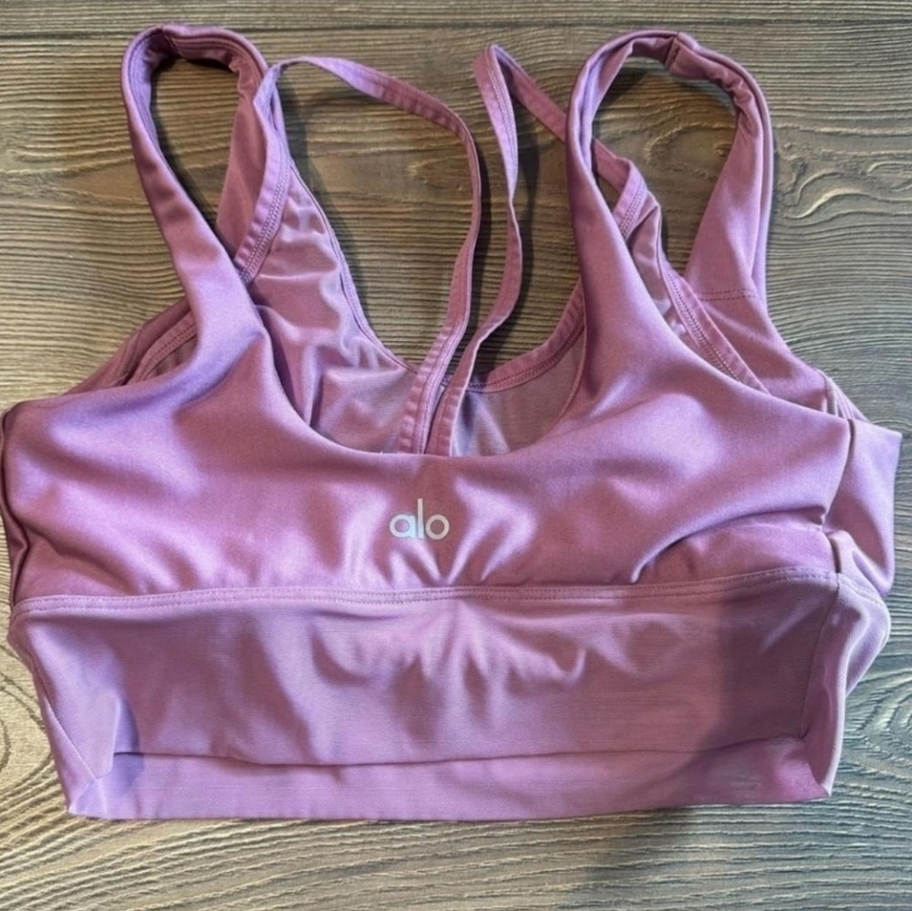 Alo Airlift Double Trouble Bra Limited Edition - Sold Out: Mulberry Color - Picture 4 of 4